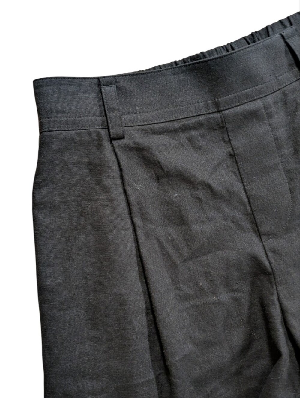 Vince Black Linen Blend Wide Leg Pull On Pants Size Small - Picture 4 of 13